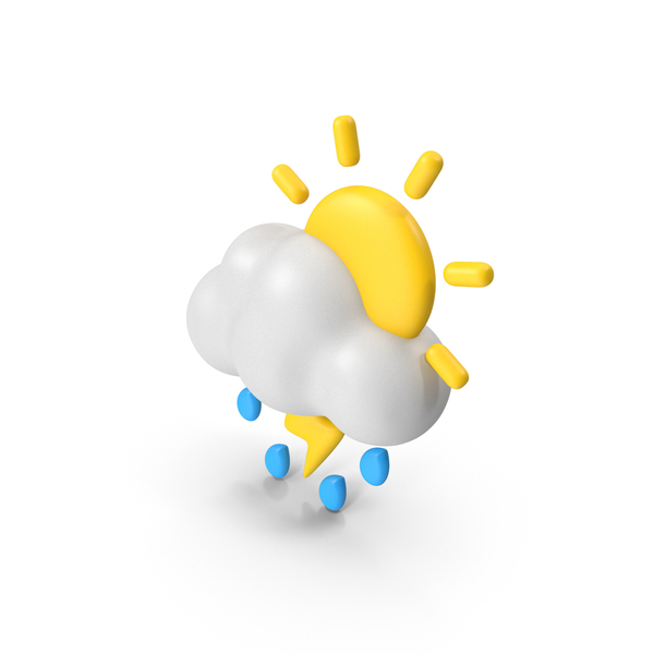 Meteorology Symbols: Partly Cloudy With Thunderstorm Weather Icon PNG & PSD Images Meteorology Symbols: Partly Cloudy With Thunderstorm Weather Icon PNG & PSD Images