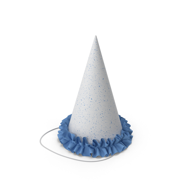 Party Hat with Blue frill PNG & PSD Images Party Hat with Blue frill PNG & PSD Images