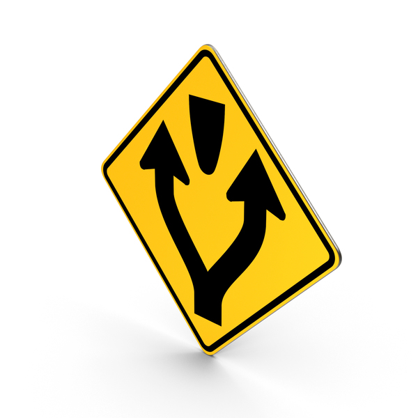 Traffic Signs: Pass Left Or Right Sign PNG & PSD Images