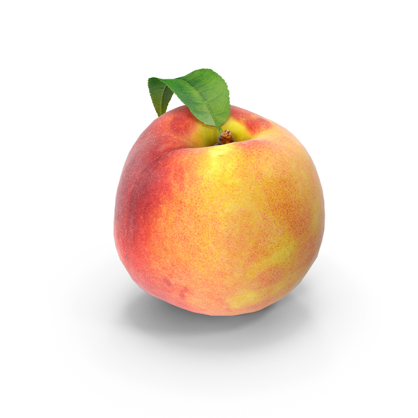 Peach with Leaf PNG & PSD Images Peach with Leaf PNG & PSD Images