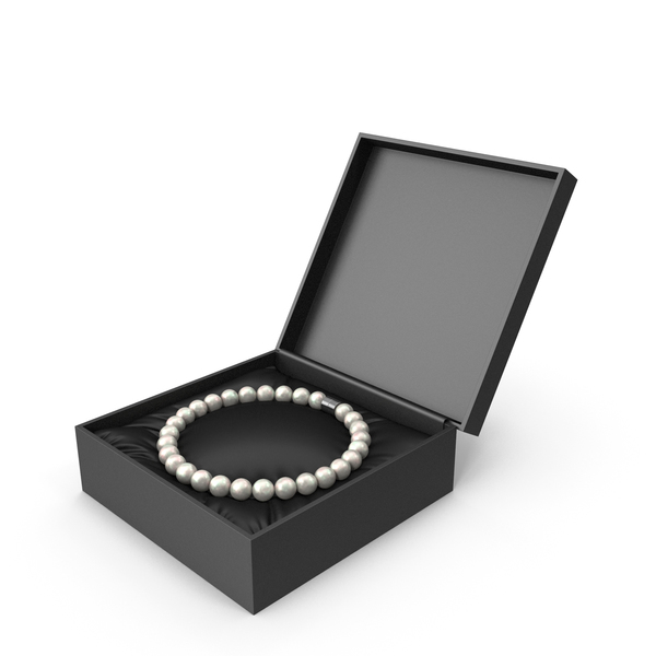 Necklace: Pearls Bracelet in a Black Gift Box PNG & PSD Images Necklace: Pearls Bracelet in a Black Gift Box PNG & PSD Images
