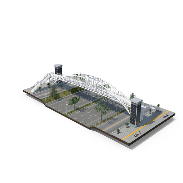 Pedestrian Bridge with Road PNG & PSD Images Pedestrian Bridge with Road PNG & PSD Images
