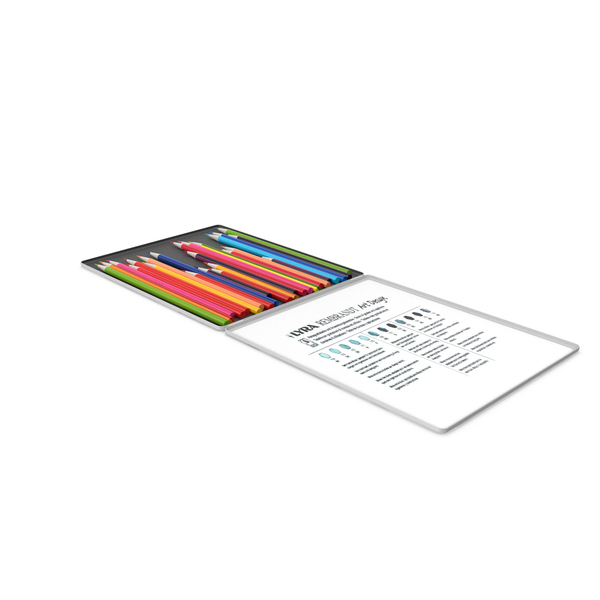 Colored: Pencil Box With Colorful Pencils PNG & PSD Images