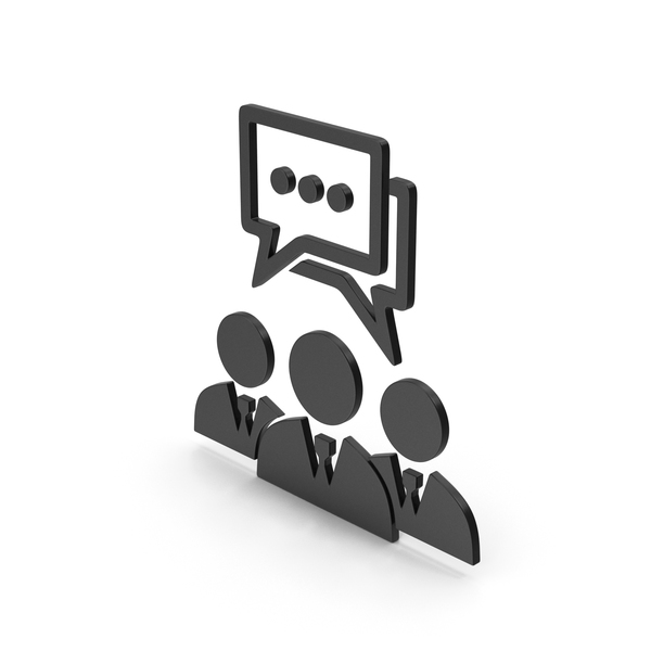 Logo: People Chatting / Talking Black Symbol PNG & PSD Images