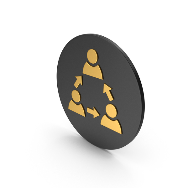 Computer: People Connection Gold Icon PNG & PSD Images