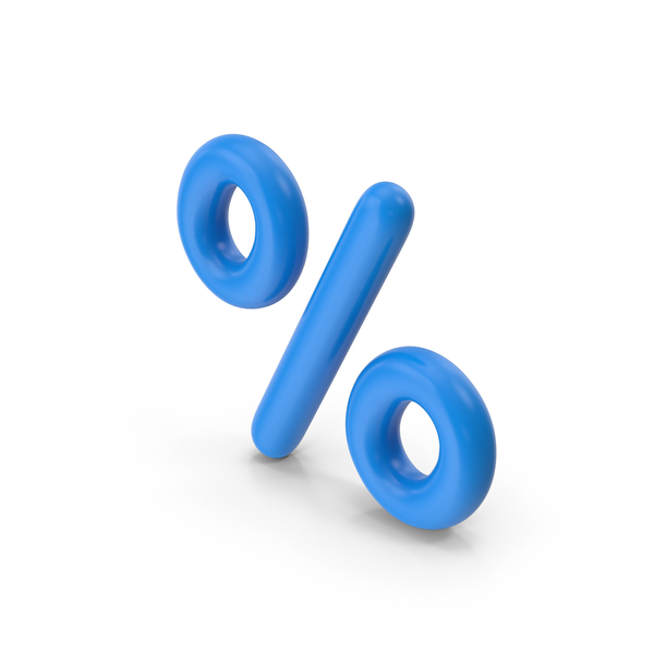 Symbols: Percentage Symbol Blue PNG & PSD Images