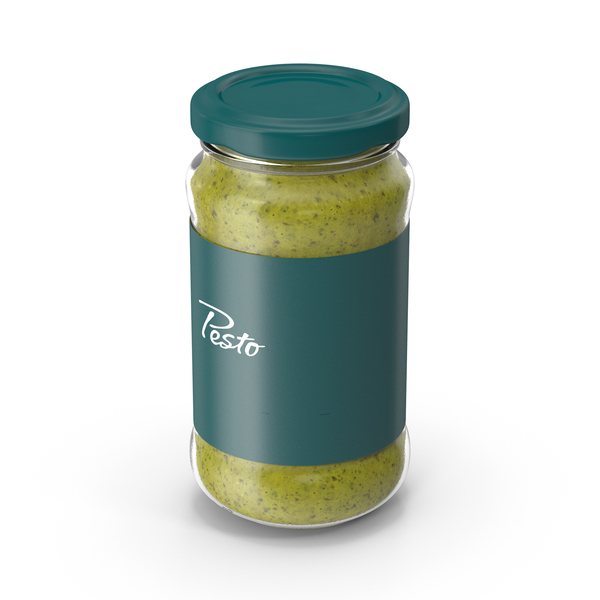 Condiments: Pesto Sauce Pot 6oz PNG & PSD Images