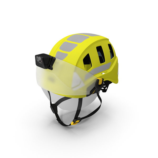 Hard Hat: Petzl Strato Vent Hi-Viz Helmet with Visor and Flashlight PNG & PSD Images Hard Hat: Petzl Strato Vent Hi-Viz Helmet with Visor and Flashlight PNG & PSD Images