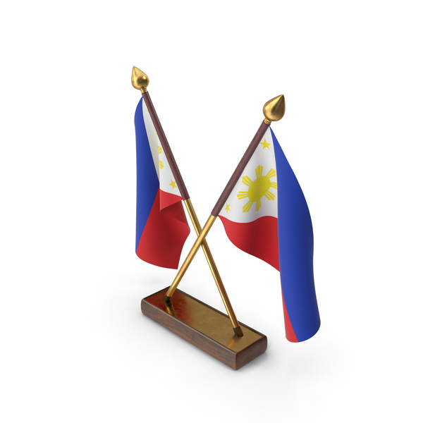 Flag: Philippines Cloth Two Flags Stand PNG & PSD Images