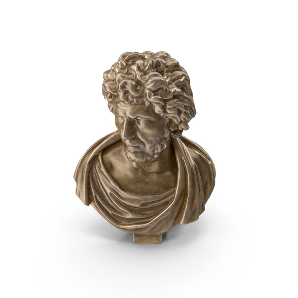 Philosopher Bronze Bust PNG & PSD Images