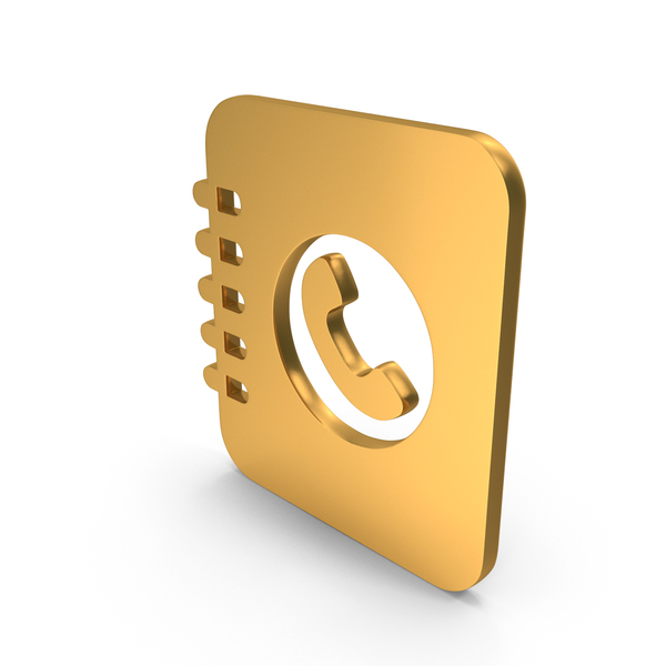 Phone Book Gold PNG Images & PSDs for Download | PixelSquid - S118908103