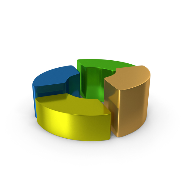 Pie Chart Circular Round Four Gold PNG & PSD Images