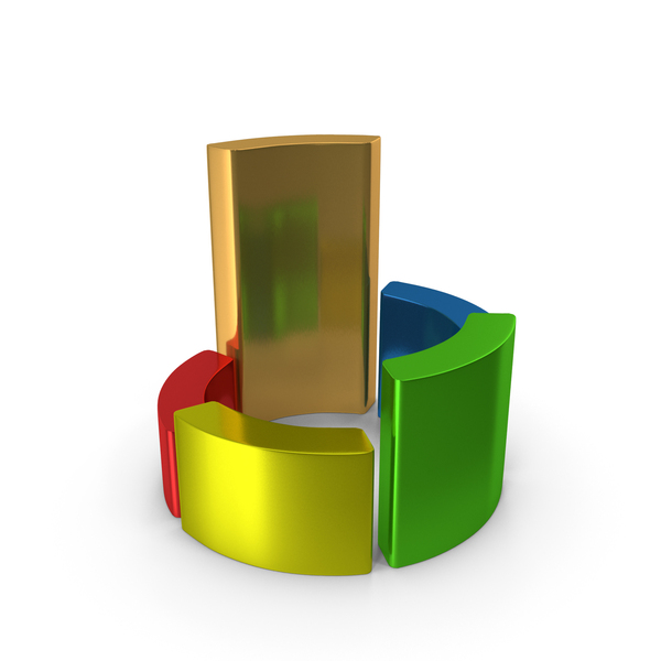 Pie Chart Five Bar Circular High Gold PNG & PSD Images