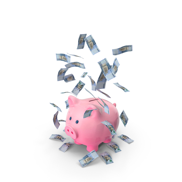 Currency: Piggy Bank Save Falling Dominican 2000 Pesos PNG & PSD Images