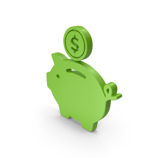 Piggy Bank with Dollar Coins Symbol Green PNG & PSD Images Piggy Bank with Dollar Coins Symbol Green PNG & PSD Images