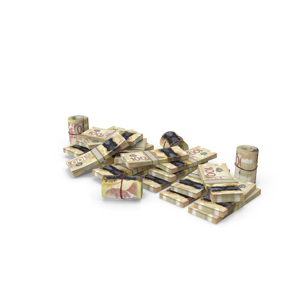 Banknote: Pile of Canadian Dollar Stack PNG & PSD Images