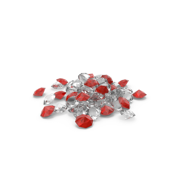 Diamond: Pile of Diamonds Red White PNG & PSD Images