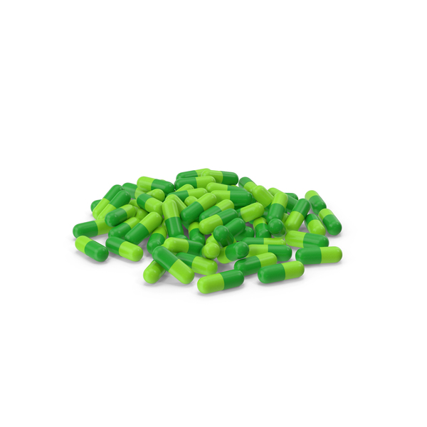 Pill: Pile Of Green Capsules PNG & PSD Images