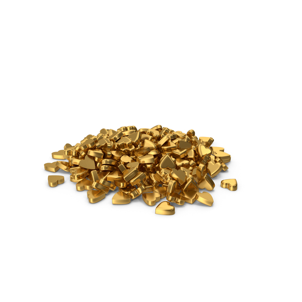 Heart Shape: Pile Of Hearts Gold PNG & PSD Images Heart Shape: Pile Of Hearts Gold PNG & PSD Images