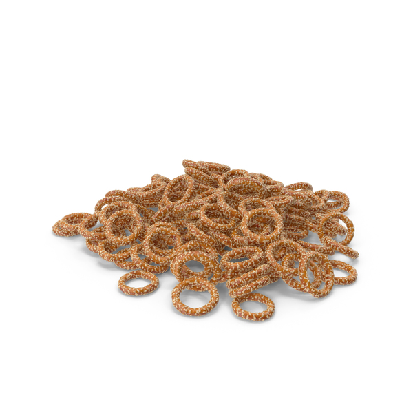 Pile Of Mini Pretzel Rings with Sesame PNG & PSD Images Pile Of Mini Pretzel Rings with Sesame PNG & PSD Images