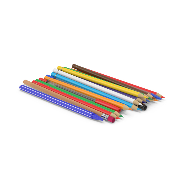 Colored Pencil: Pile of Pencils PNG & PSD Images