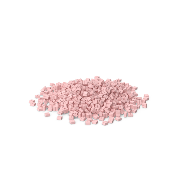 Medicine Bottle: Pile Of Pink Square Pills PNG & PSD Images