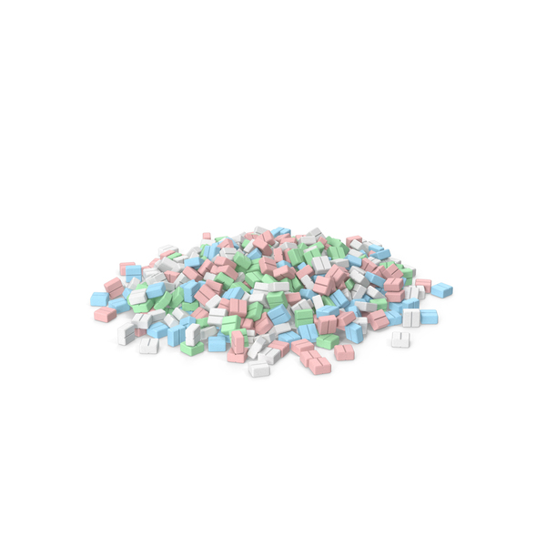 Medicine Bottle: Pile Of Square Pills PNG & PSD Images