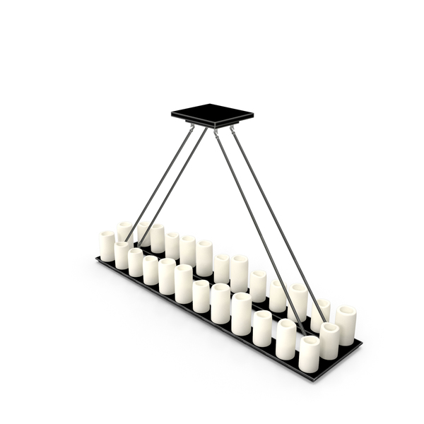 Pillar Candle Rectangular Chandelier Large PNG & PSD Images