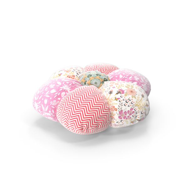 Sofa: Pillow 013 Floral (PBR 8K) PNG & PSD Images