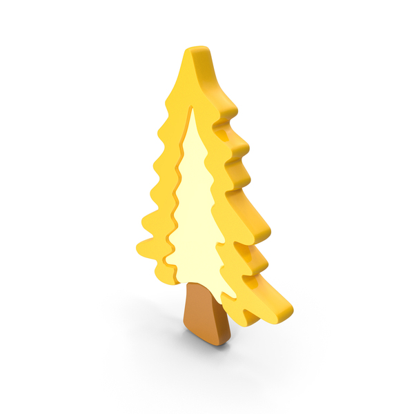 Pine Tree symbol Yellow PNG & PSD Images