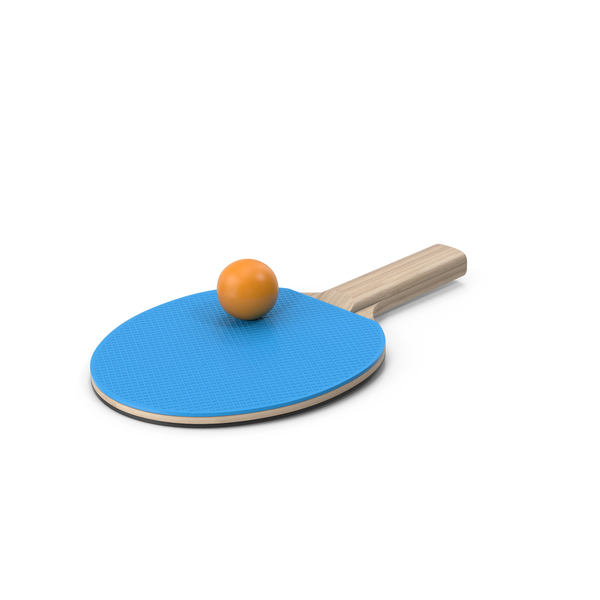 Ball: Ping Pong Paddle Blue PNG & PSD Images