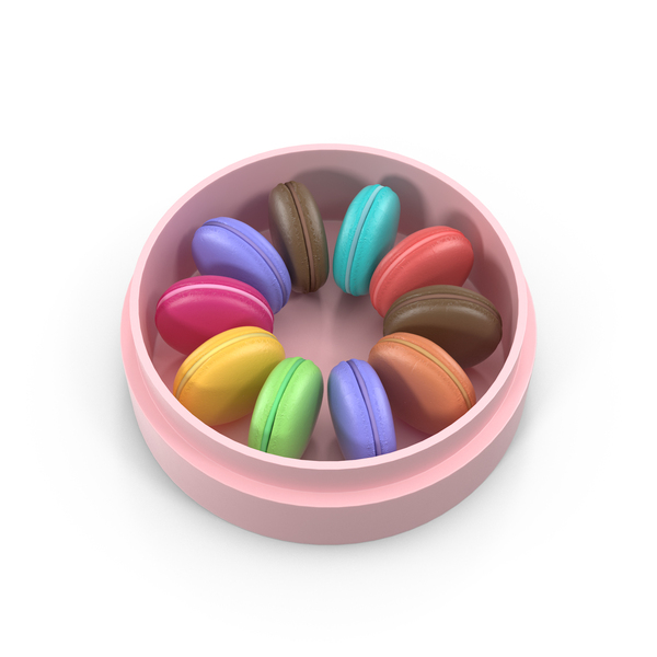 Macaroon: Pink Box with Macarons PNG & PSD Images Macaroon: Pink Box with Macarons PNG & PSD Images