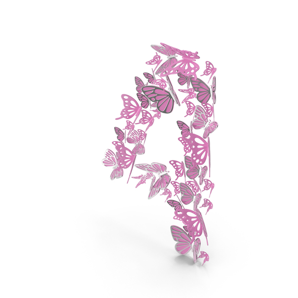 Pink Butterflies Number 4 PNG & PSD Images Pink Butterflies Number 4 PNG & PSD Images