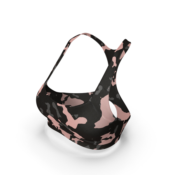 Pink Camouflage Women Sports Bra PNG Images & PSDs for Download