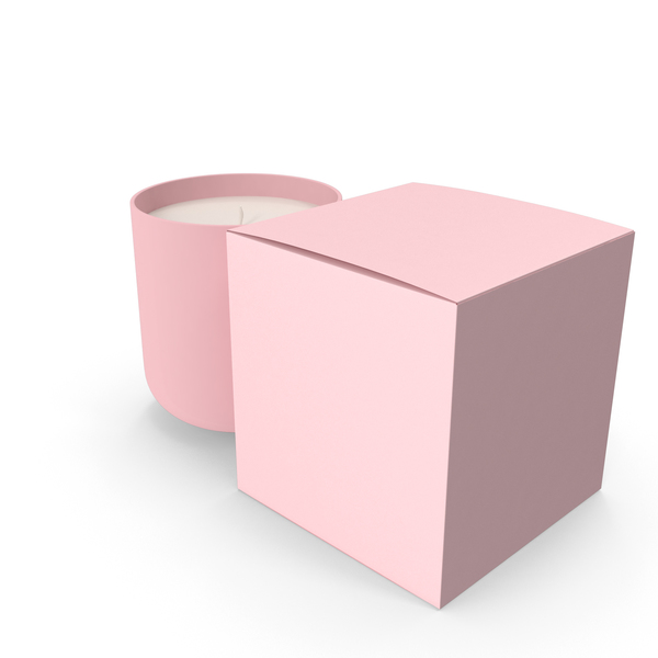 Pink Candle with Box PNG & PSD Images Pink Candle with Box PNG & PSD Images