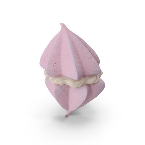 Pink Double Meringue with Vanilla Filling PNG & PSD Images Pink Double Meringue with Vanilla Filling PNG & PSD Images