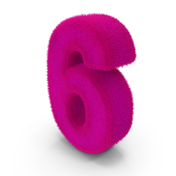 Pink Font Regular Fur Number 6 PNG & PSD Images Pink Font Regular Fur Number 6 PNG & PSD Images