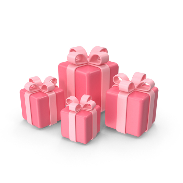 Holiday Accessories: Pink Gift Boxes PNG & PSD Images Holiday Accessories: Pink Gift Boxes PNG & PSD Images