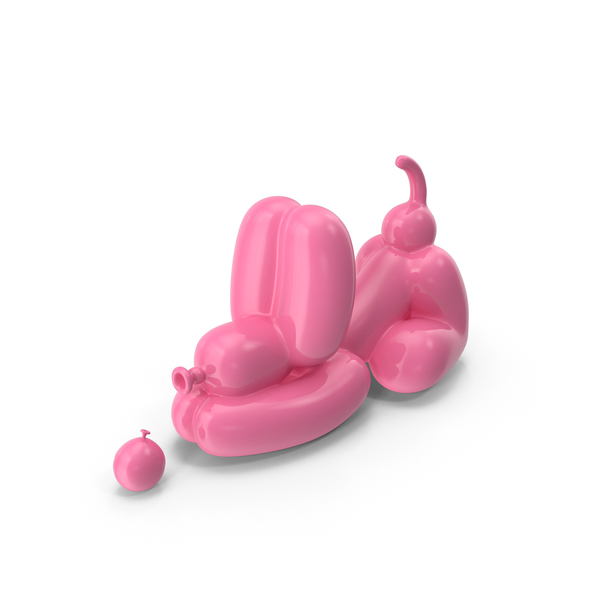 Animals: Pink Happy POPek Balloon Dog PNG & PSD Images Animals: Pink Happy POPek Balloon Dog PNG & PSD Images