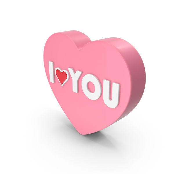 Symbols: Pink Heart with I Love You PNG & PSD Images Symbols: Pink Heart with I Love You PNG & PSD Images