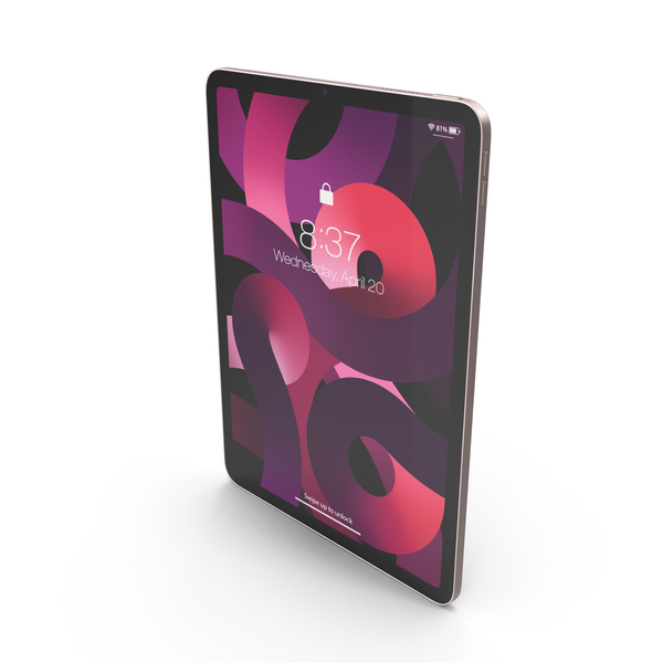 Tablet Computer: Pink iPad Air 2022 PNG & PSD Images