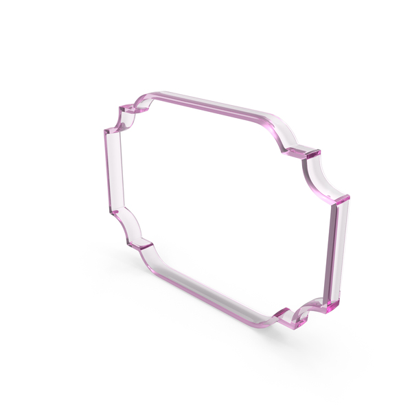 Home Decor: Pink Modern Glass Frame PNG & PSD Images