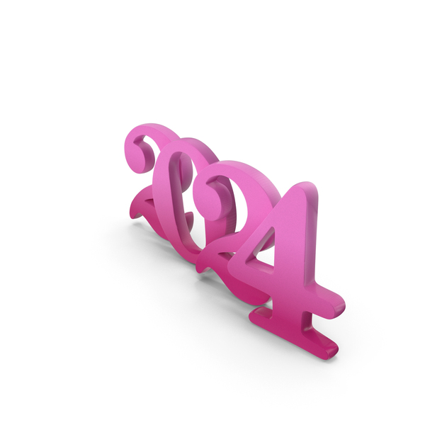 Symbols: Pink New Year 2024 Icon PNG & PSD Images