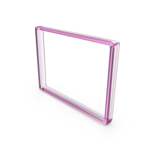 Home Decor: Pink Rectangular Glass Frame PNG & PSD Images