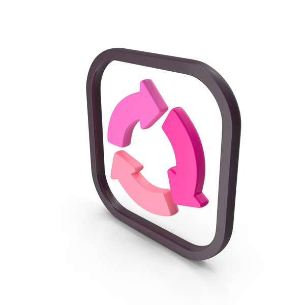 Symbols: Pink Recycle Symbol PNG & PSD Images