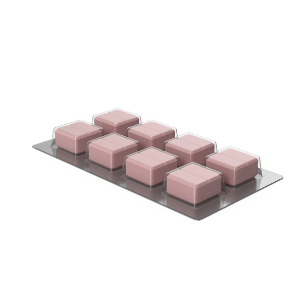 Pink Square Pill Pack PNG & PSD Images
