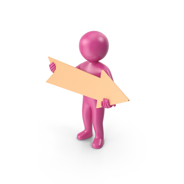 Pink Stickman Holding Pointer PNG & PSD Images Pink Stickman Holding Pointer PNG & PSD Images