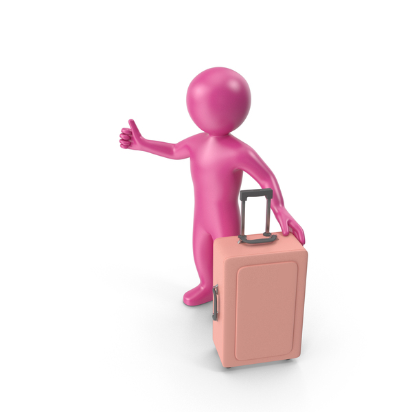 Pink Stickman Travelling PNG & PSD Images Pink Stickman Travelling PNG & PSD Images