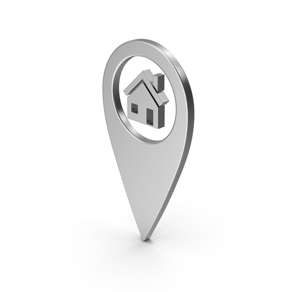 Symbols: Pinpoint Home Silver PNG & PSD Images