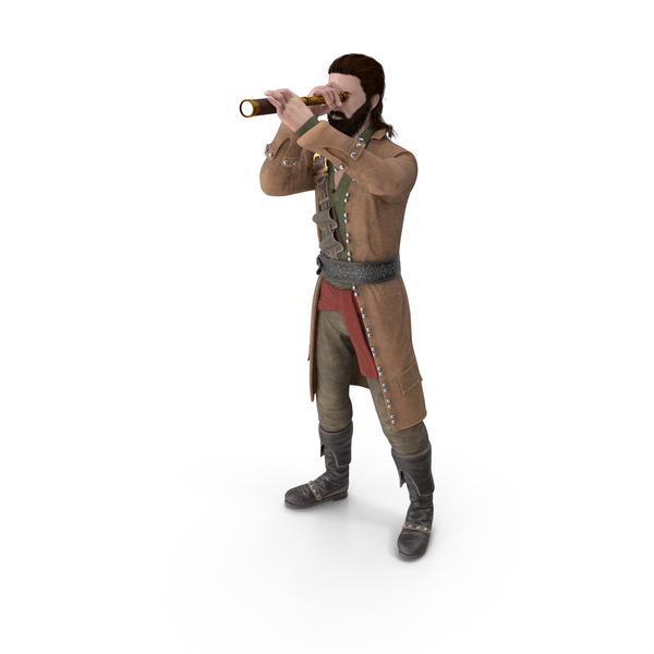 Game Character: Pirate Man Looking At Horizon With Spyglass PNG & PSD Images Game Character: Pirate Man Looking At Horizon With Spyglass PNG & PSD Images